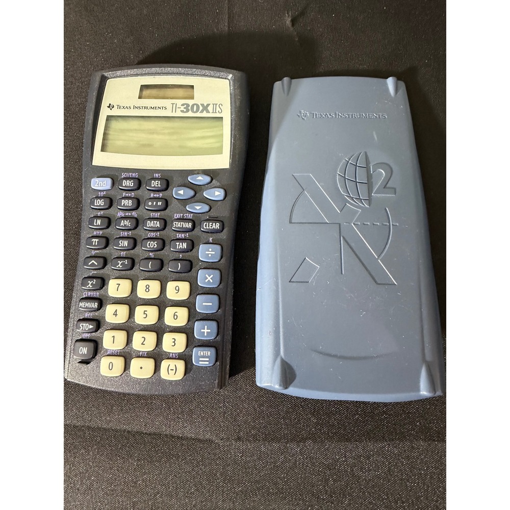 Texas Instruments TI-30XIIS Calculator Blue Gray‎ Excellent Scientific 2-Line